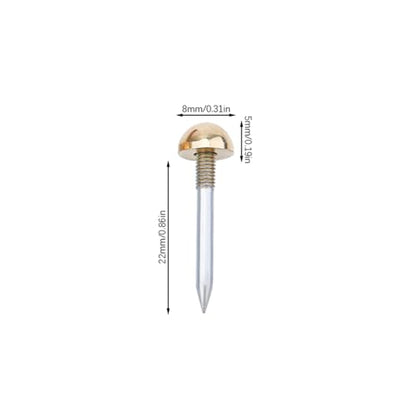 dophee 20Pcs Gold Small Round Head Brass Upholstery Nails Tacks, 8mm - color: Gold, size: 8mm
