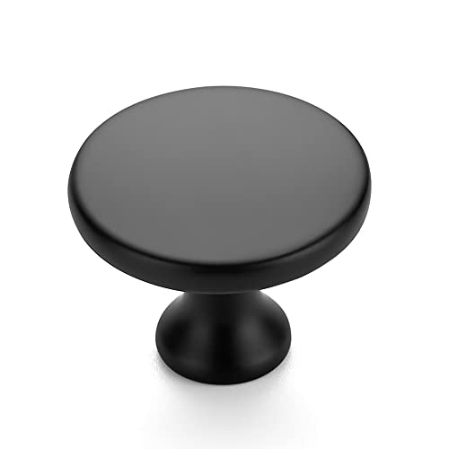 Ravinte Matte Black Round Kitchen Cabinet Knobs Pulls 1-1/4 Inch 30 Pack - color: Matte Black