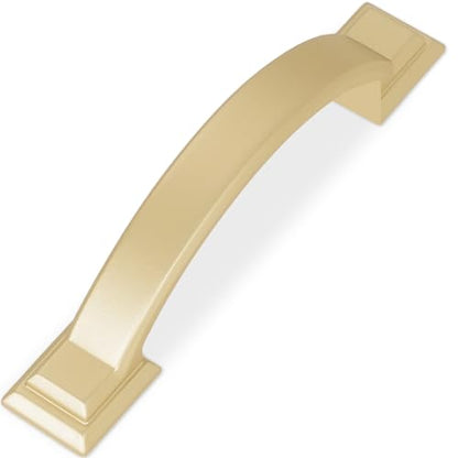 10 Pack 2.5 Inch Cabinet Pulls Brushed Gold Kitchen Cabinet Handles Zinc Alloy Drawer Pulls Solid Cabinet Hardware - color: Brushed Gold, size: 2-1/2" Hole Center(64mm)
