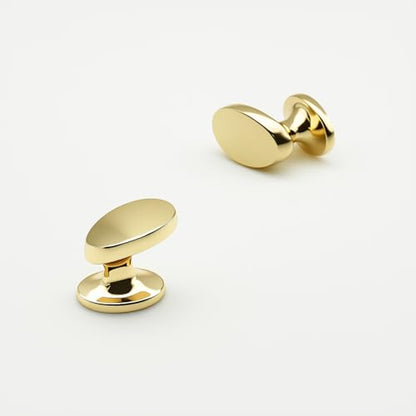 4 Pack Cabinet Knobs Polished Gold Solid Zinc Alloy Polished Brass Pulls for Dresser Drawers Shiny Gold Kitchen Cupboard Bathroom Furniture Hardware - color: 4pack - Polished Gold, size: Knob