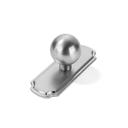 khtumeware 10-Pack Heavy Duty Solid Backplate for Cabinet Knobs Brushed Satin Nickel Drawer Knobs with Backplate Suitable for Dresser and Kitchen Cabinet Hardware. - color: Brushed Satin Nickel