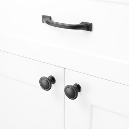 3 Inch Matte Black Cabinet Pulls Arch Drawer Handles 10 Pack P2409 - color: Black, size: 3" Hole Centers-10 Pcs