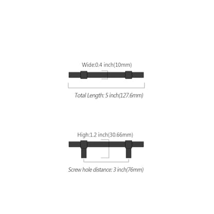 Asidrama 10 Pack 3 inch Matte Black Kitchen Cabinet Handles - color: Matte Black, size: 3" Hole Center(76mm)