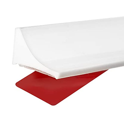 Raycity Silicone Shower Threshold Water Dam Barrier, 98 Inch, White - color: White, style: 98Inch