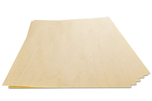 Real Birch Wood Veneer, US Letter Size, Pack of 6 Sheets - style: Birch