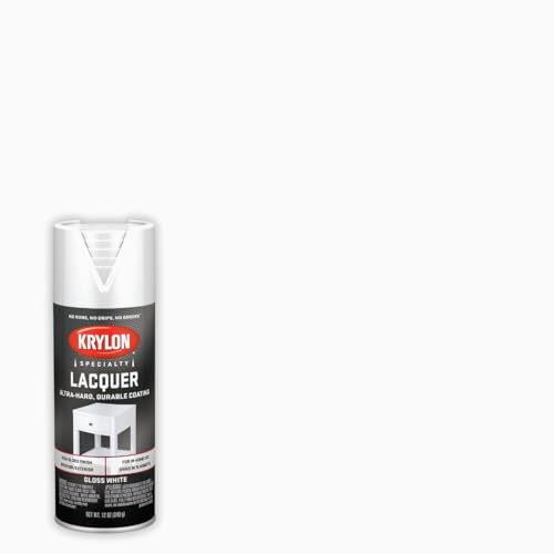 Krylon K07031777 Gloss White Lacquer Spray, 12 oz. - color: White, size: 12 Ounce (Pack of 1)
