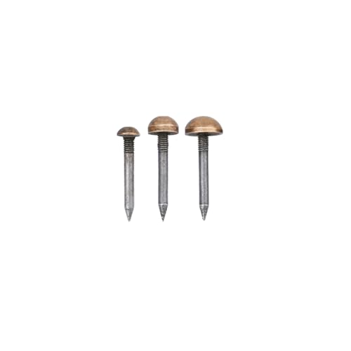 dophee 20Pcs Bronze Small Round Head Brass Upholstery Nails Tacks, 6mm - color: Antique Bronze, size: 6mm