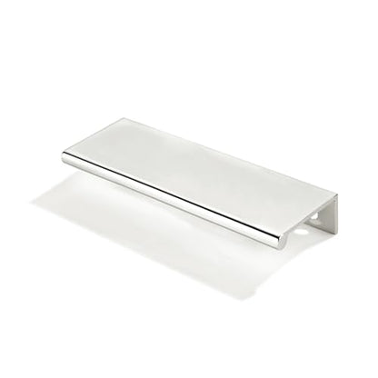 khtumeware 2 Pack 4 inch(102mm) Hole Center Vibrant Polished Nickel Finger Edge Pull Solid Zinc Drawer Pull Hidden Edge Treatment Hardware Finger Pull Kitchen Drawer Hardware - color: Polished Nickel, size: 4inch
