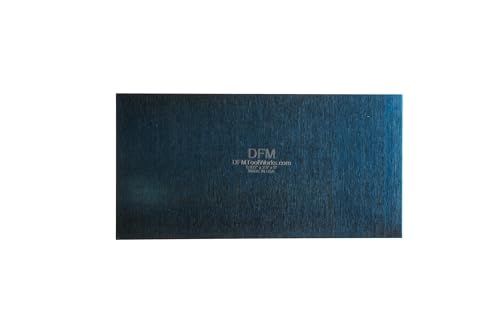 DFM Tool Works Rectangle Card Scraper - Precision Cabinet Multi-use Scraper for Woodworking, Wood Fine Finishers, Glue Scraper, Quality Handcrafted Card Shaping Tool - Made in USA, 1 Quantity - Blue - size: 0.032" x 2.5" x 5"