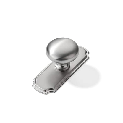 khtumeware 2 Pack 1-1/4 inch Backplate for Cabinet Knobs Brushed Nickel Drawer Knobs Cabinet Hardware Satin Nickel Knobs with Backplate - color: Brushed Satin Nickel