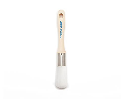 Zibra Round Paint Brush for Curved Surfaces and Ornate Details, 1 in, White, Pro Grade - size: 1 in, style: Round Brush