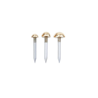dophee 20Pcs Gold Small Round Head Brass Upholstery Nails Tacks, 10mm - color: Gold, size: 10mm