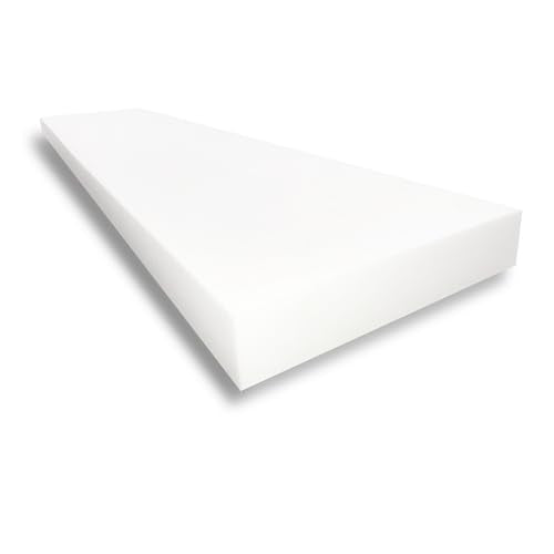 FoamTouch High Density Upholstery Foam (2" x 24" x 72"), 1.79LB Density-45LB ILD, Made in USA – Ideal for Couch Cusions, Chair Cushions, Bench Cushions and Varity of Upholstery Projects - size: 2" x 24" x 72"