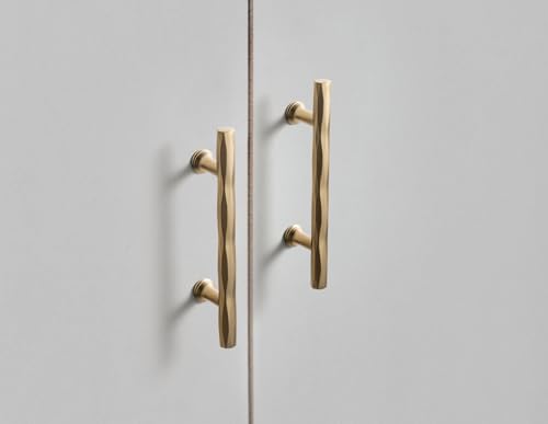 7.56" c-c Champagne Bronze Cabinet Pulls Hammered Drawer Pulls Zinc Alloy - color: Champagne Bronze, size: 3"(76mm) Center to Center
