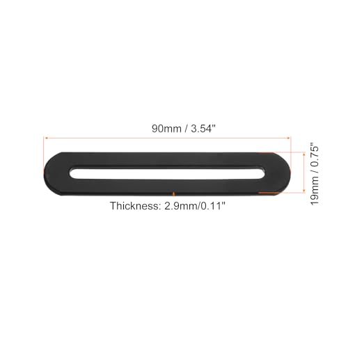uxcell 8Pcs Adjustable Flat Mending Plate Support with Slot, 3.54 x 0.75 Inch Stainless Steel Slotted Straight Brace Brackets for Wooden Furniture, Black - size: 3.54 x 0.75 Inch
