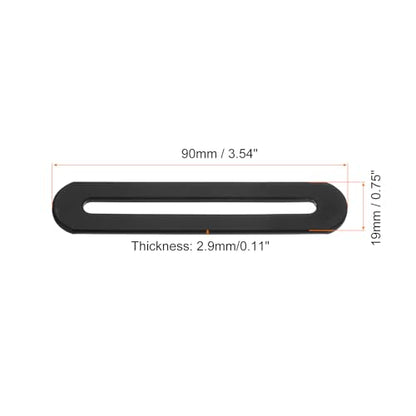 uxcell 8Pcs Adjustable Flat Mending Plate Support with Slot, 3.54 x 0.75 Inch Stainless Steel Slotted Straight Brace Brackets for Wooden Furniture, Black - size: 3.54 x 0.75 Inch