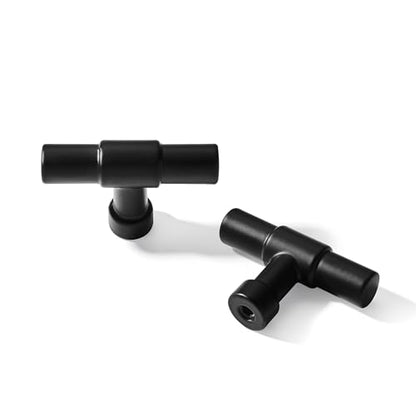 khtumeware 10 Pack Cabinet Knobs - Matte Black 2 Inch(51mm) Heavy Duty Zinc Drawer Pulls for Kitchen & Dresser Drawers - color: Matte Black, size: 2"(50mm)