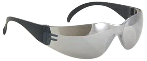 Galeton Outlaw Lightweight Anti-Scratch Lens Safety Glasses with Extra Wide Temples - color: Silver Mirror, size: Pack of 1