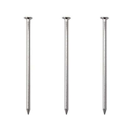 JEGONFRI 25PCS 4" Nickel Plated Flat Head Nails for Hanging, Wood Nails - color: Silver, size: 4 In , 25 Pcs