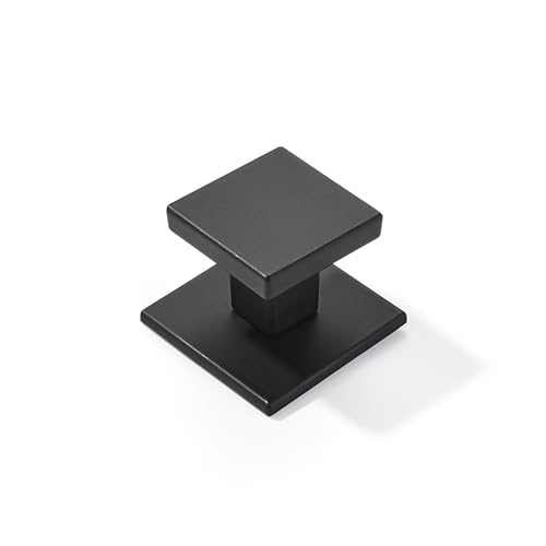 khtumeware 10-Pack 1-1/2 Square Heavy Duty Solid Matte Black zinc backplates for Cabinet knobs Suitable for Dressers,Drawers and Kitchen Hardware - color: Matte Black
