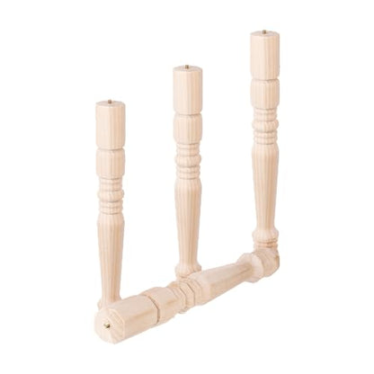 Waddell Traditional Pine Table Leg (4 Count, 21" H) | Quick Mount Decorative Wood Legs with 5/16" Hanger Bolt | Replacement Unfinished Furniture Legs for Crafts, Renovating, Upcycling DIY Home Decor - size: 21"H