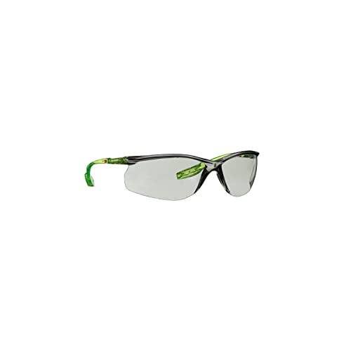 3M Safety Glasses Scotchgard Anti-Fog Coating - color: Gray I/O Lens, Green/Black Frame, size: One size fits most
