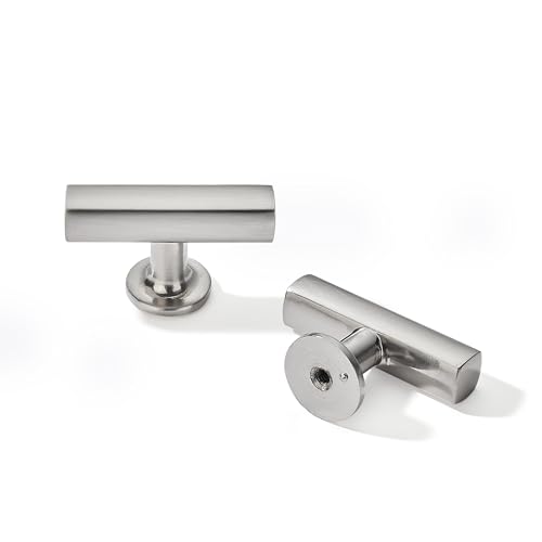 Khtumeware 10 Pack 2 Inch Brushed Satin Nickel Cabinet Knobs for Kitchen Dresser Drawers - Solid Zinc Hardware - color: Matte Black, size: 1.96"(50mm)Hole Center