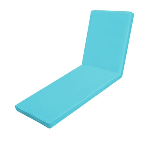 Chaise Lounge Cushions Outdoor for Patio, 71x22x3 in, Teal - color: Teal, size: 71"x22"x3"