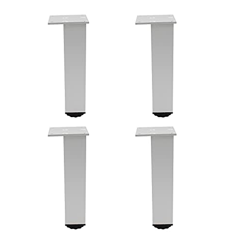4 Pack Adjustable Furniture Legs, 150mm/6'' Silver Aluminum Alloy Support Feet Heavy Duty Replacement Legs for Sofa Bed Desk TV Cabinet Couch Coffee Table Sideboards Cupboard Dresser - color: Silver, size: 150mm/6''