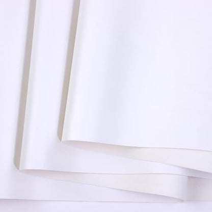 Ramya Smooth Solid Color White Faux Leather Sheets 1Rolls 12"x 53" (30cm x 135cm),Faux Leather is Great for Handmade DIY Craft Projects, Bows,Leather Earrings (White) - color: White