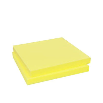 2 Pack 18''x18''x2'' High Density Foam Cushions,Yellow Square Seat Replacement Upholstery Foam for Couch, Chair, DIY - size: 2 Pack 18''x18''x2''