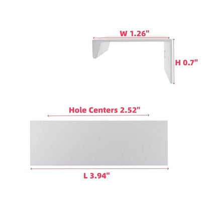 Silver Finger Pulls, 3.94 Inch, 2.52 Inch Spacing, 6Pcs - color: Silver, size: 100mm/3.94", style: Straight Edge