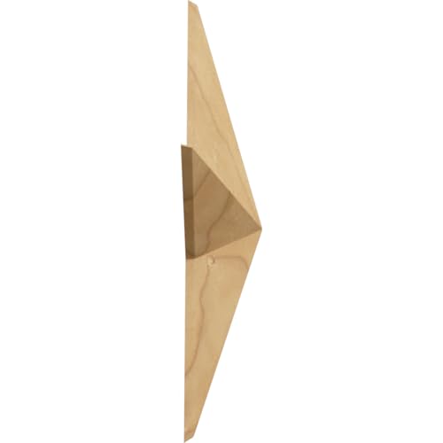 Ekena Millwork ROS02X02GLMA Galveston Star Rosette, 2 3/4"W x 2 3/4"H x 1/2"P, Maple - color: Beige, size: 2 3/4"W x 2 3/4"H x 1/2"P