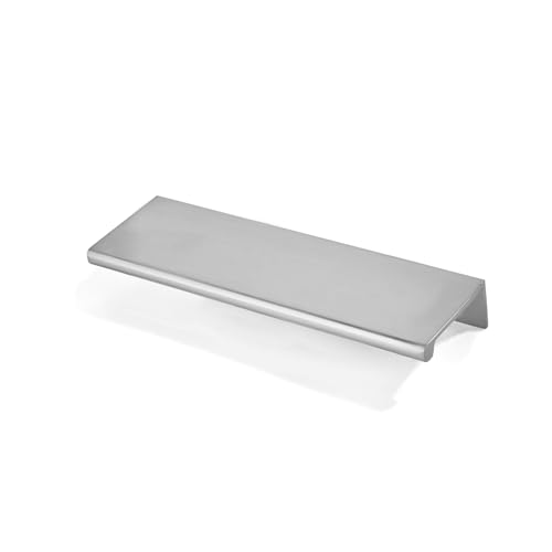 khtumeware 2 Pack 4 inch(102mm) Hole Center Brushed Nickel Finger Edge Pull Solid Zinc Drawer Pull Satin Nickel Hidden Edge Treatment Hardware Finger Pull Kitchen Drawer Hardware - color: Brushed Satin Nickel, size: 4inch