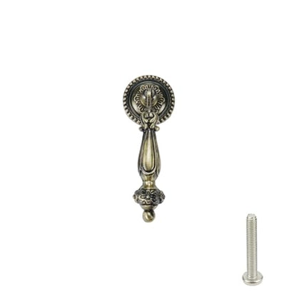 4Pcs Cabinet Tear Drop Pull Knobs with Screws, L2.6 Bronze - color: Bronze