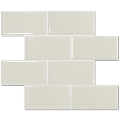 STICKGOO 10-Sheet Backsplash Peel and Stick Subway Tile(Thicker Design) - color: Light Coffee