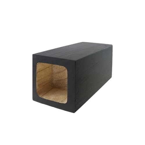 Black Cuboid Pine Wooden Risers for Table Bed Couch Sofa Desk 4Pcs - color: Black, size: In dia 1.97"/H 3.94"