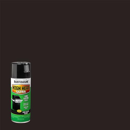 Rust-Oleum High Heat Ultra Semi-Gloss Black Spray Paint - color: Black, size: 12 Ounce (Pack of 6)