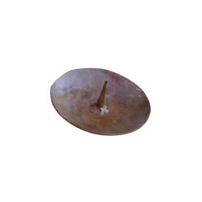 Hand-Forged Iron Round Flat Clavos - 3" Diameter Head - Oxidized/Rust Finish - Sold Individually - size: 3 Inch