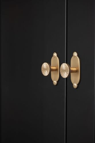 Goo-Ki Zinc Alloy Cabinet Knob with Backplate-Champagne Bronze Drawer Knobs,6 Pack - color: Champagne Bronze, size: 1.1'' Dia Single Hole Center with Backplate
