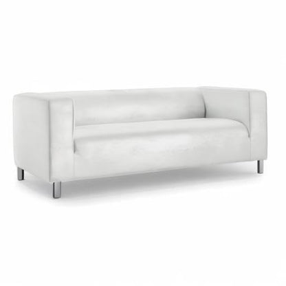 MASTERS OF COVERS Klippan 2 Seater Sofa Cover - Grey Velvet Slipcover, Classic Style, Washable, Handmade, Machine Washable - color: Velvet-grey, size: Velvet