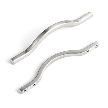 Goo-Ki Low Profile Satin Nickel Cabinet Pulls, Double Hole Centers (3.8''/5'') Zinc Alloy Handle for Drawer Cupboard Wardrobe,6 Packed… - color: Satin Nickel, size: 3.8'/5'' Hole Centers