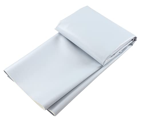 Picheng Vinyl Faux Leather Sheets: Smooth Faux Leather Fabric 54" x 36" - color: Light Gray