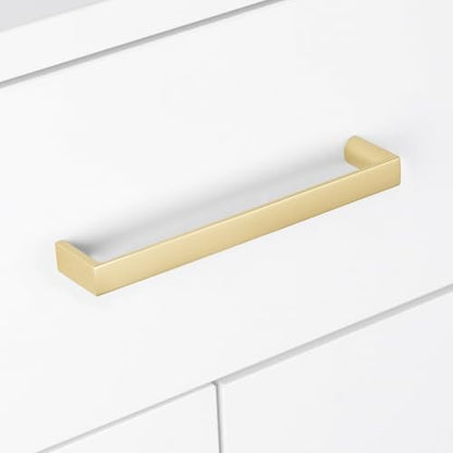 Brushed Gold Kitchen Cabinet Pulls 5 Inch 10 Pack - color: Brushed Gold, size: 5'' Hole Center(128mm)