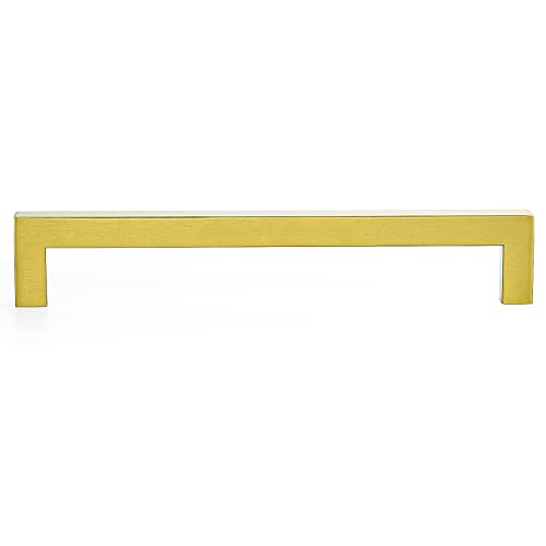 Ravinte Brushed Brass Kitchen Square Cabinet Handles 7-1/2 Inch 5 Pack - color: Brushed Brass