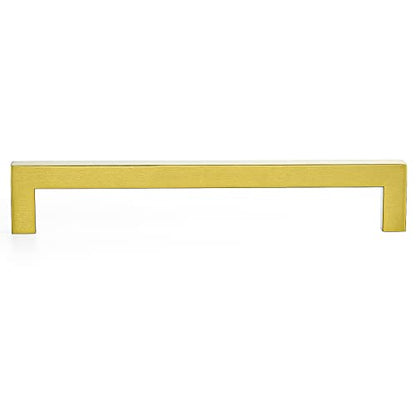 Ravinte Brushed Brass Kitchen Square Cabinet Handles 7-1/2 Inch 5 Pack - color: Brushed Brass