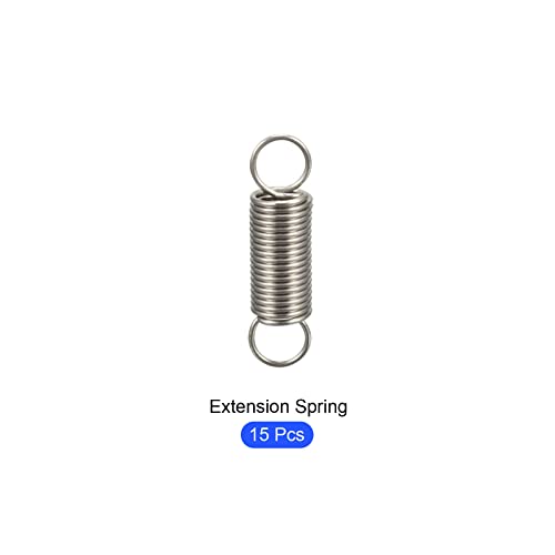 METALLIXITY Extension Spring (0.4x4x15mm/0.016"x0.16"x0.59") 15Pcs, Stainless Steel Tension Spring Wire - for Home Repair Construction Machinery - size: 0.016"x0.16"x0.59"