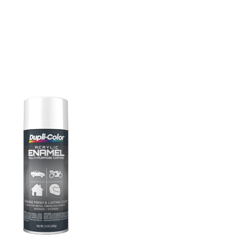 Dupli-Color Multi-Purpose Enamel, Gloss, White, 12 - color: White, size: 1 Count (Pack of 1)