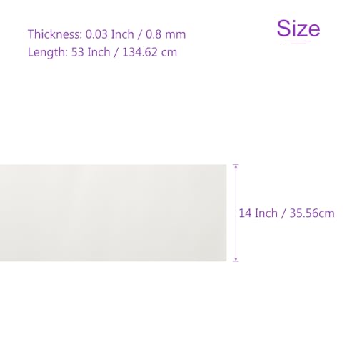DMiotech 1 Pack 14 Inch x 53 Inch Faux Leather Sheet Furniture Cover Napa Skin Mid White PU Leather Roll for Handmade DIY Craft Projects - color: Mid White