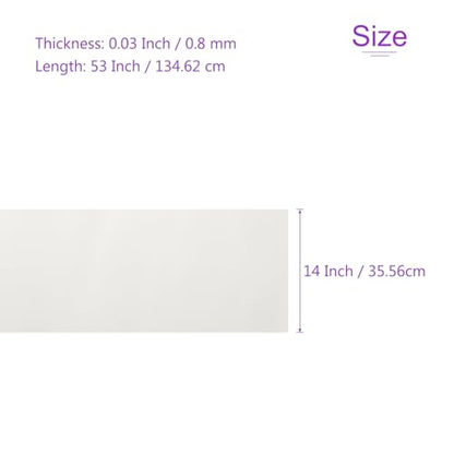 DMiotech 1 Pack 14 Inch x 53 Inch Faux Leather Sheet Furniture Cover Napa Skin Mid White PU Leather Roll for Handmade DIY Craft Projects - color: Mid White